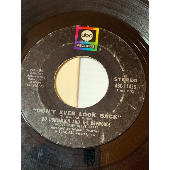 Vintage 45 RPM Vinyl Record Bo Donaldson & The Heywoods "Billy Dont Be A Hero" & - Picture 4 of 5